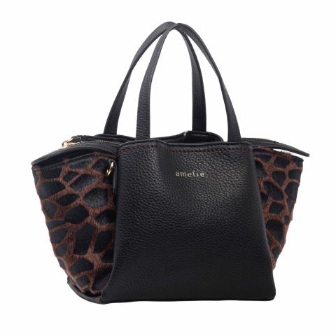 BLACK WITH ANIMAL PRINT